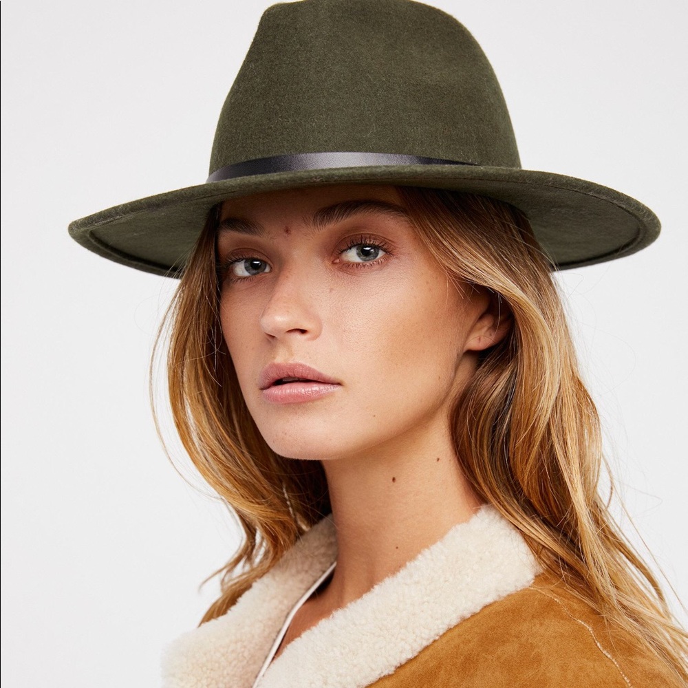 Free People Olive Green Hat